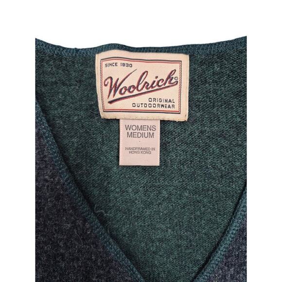 NWT Woolrich 100% Lambs Wool Charcoal Vest Bear & Deer Applique Women Sz M - Picture 4 of 10